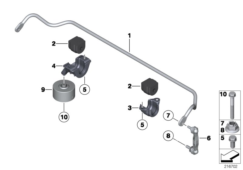 Genuine BMW 33556777635 F04 F03 F06 Rear Swing Support (Inc. 740i, 520d & 535iX) | ML Performance UK Car Parts