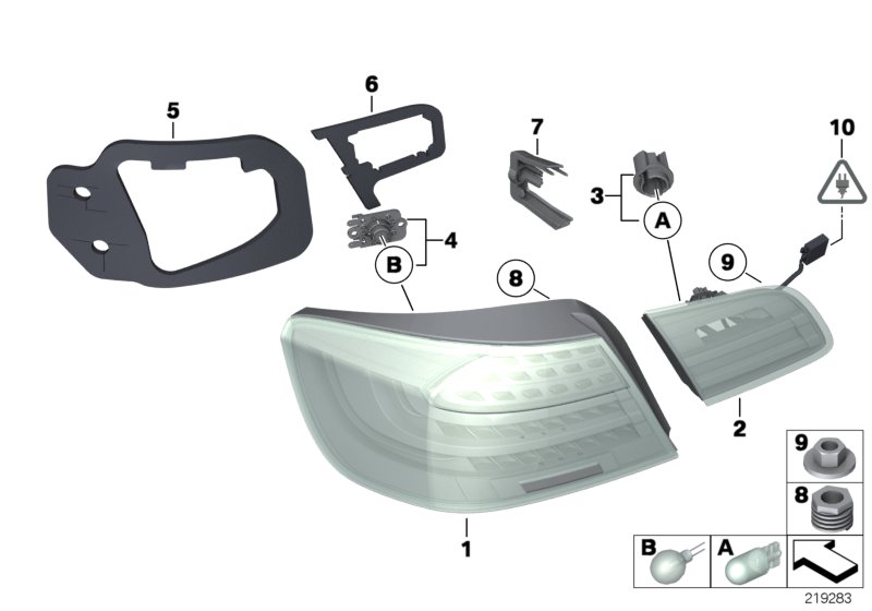 Genuine BMW 63217274616 E93 Gasket, Rear Light, Trunk Lid, Right (Inc. 318i, 323i & 335is) | ML Performance UK Car Parts