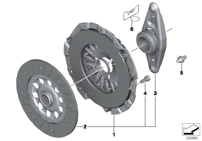 Genuine BMW 21207625149 E61 Set Clutch Parts D=240mm (Inc. Z4 20i, 525xi & 528i) | ML Performance UK Car Parts