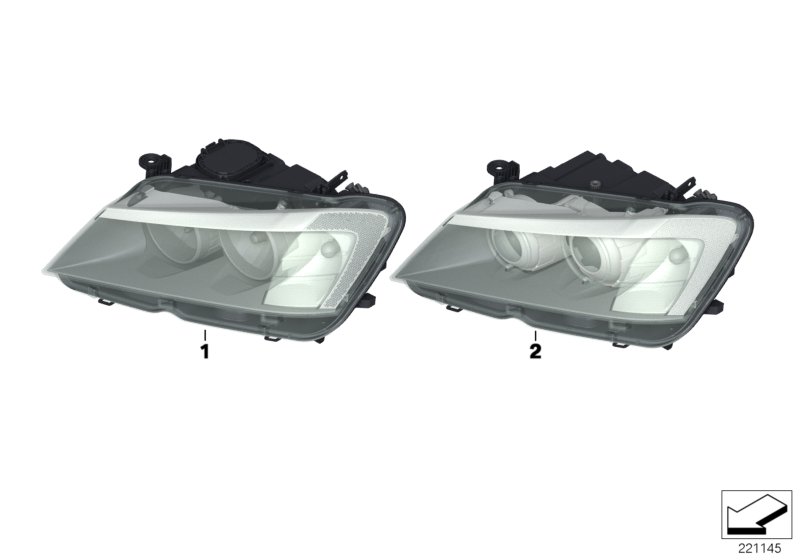 Genuine BMW 63117222025 F25 Headlight Left (Inc. X3) | ML Performance UK Car Parts