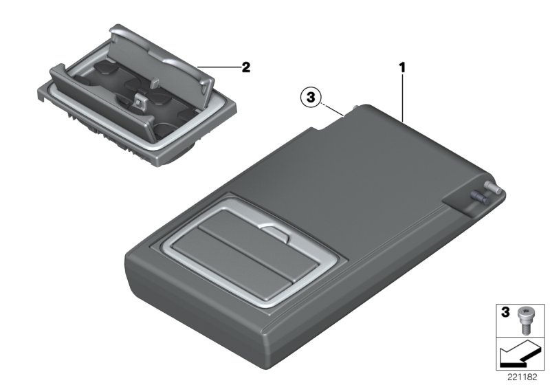 Genuine BMW 52207279540 E71 Armrest, Rear Center CHATEAU (Inc. X6 30dX, X6 40dX & X6 50iX) | ML Performance UK Car Parts