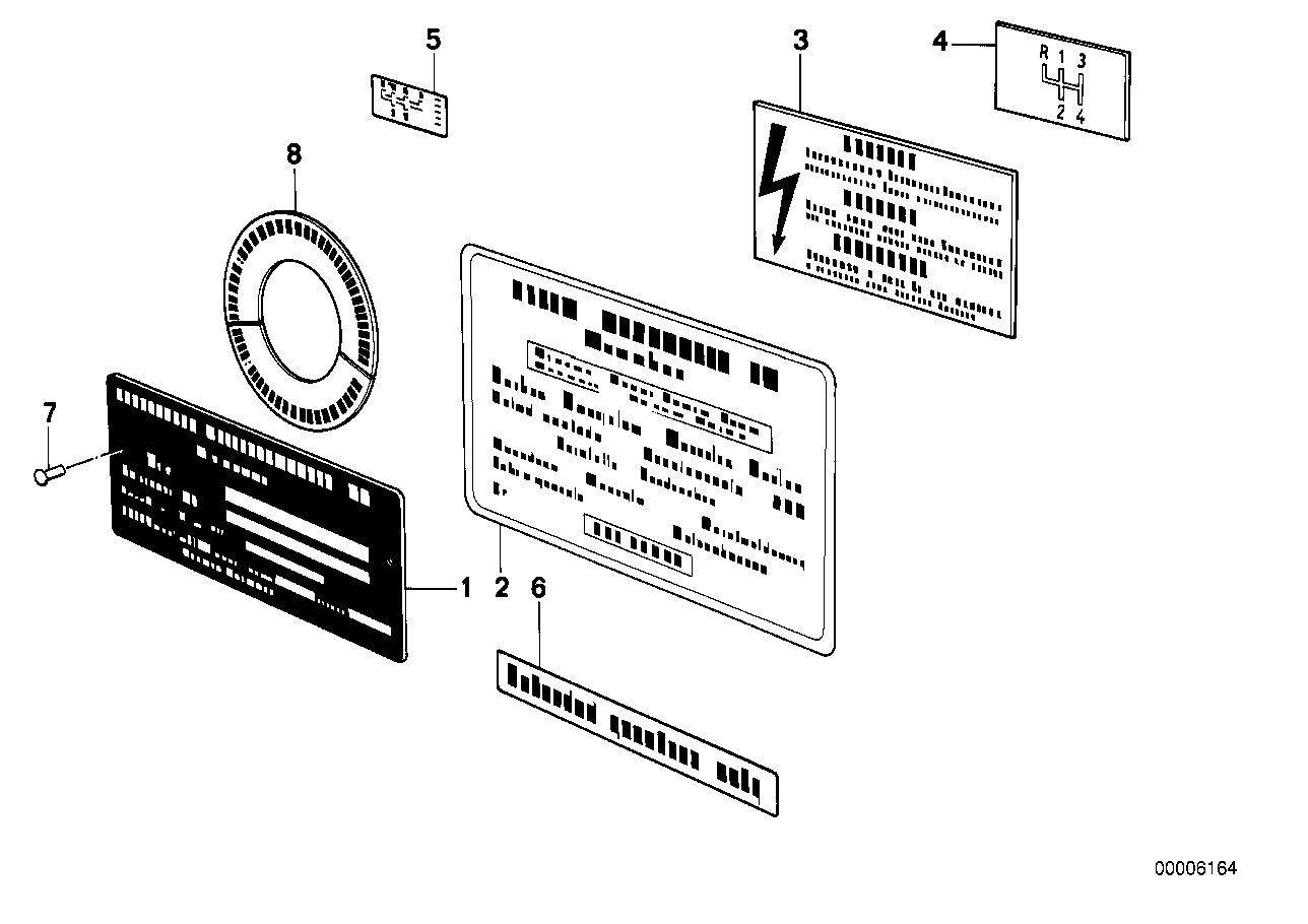 Genuine BMW 51142121838 E30 E28 E34 Label 