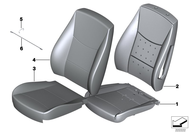 Genuine BMW 52109108571 F25 F26 Leather Cover For Basic Seat SATTELBRAUN (Inc. X3 & X4 35dX) | ML Performance UK Car Parts