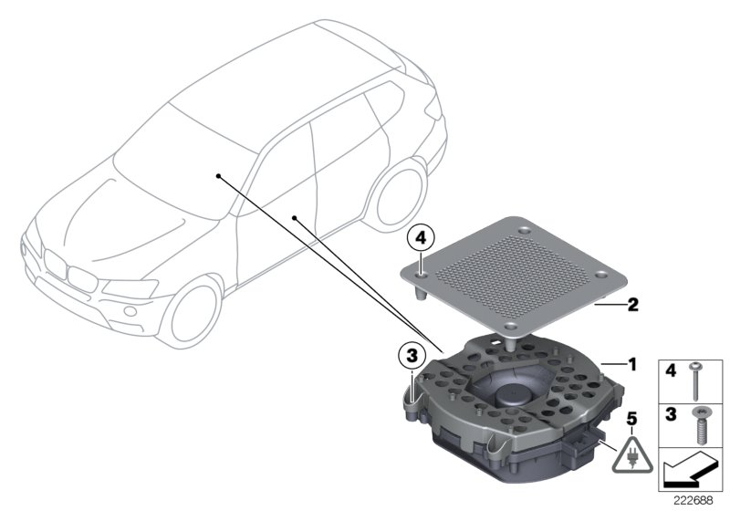 Genuine BMW 65139297897 F26 F16 Central Woofer STEREO-SYSTEM (Inc. X4 35iX, X6 50iX 4.4 & X6 35i) | ML Performance UK Car Parts