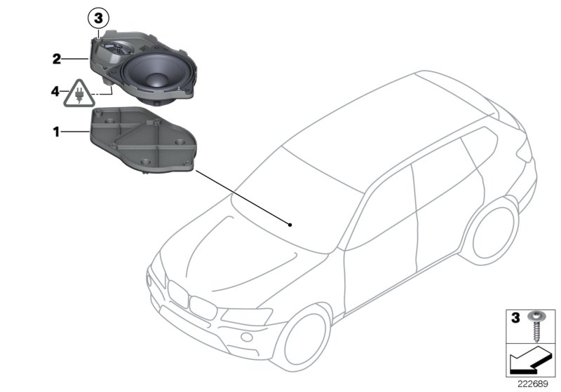 Genuine BMW 65139237280 F25 F26 Speaker Mount, Instrument Panel HIFI-SYSTEM (Inc. X3) | ML Performance UK Car Parts