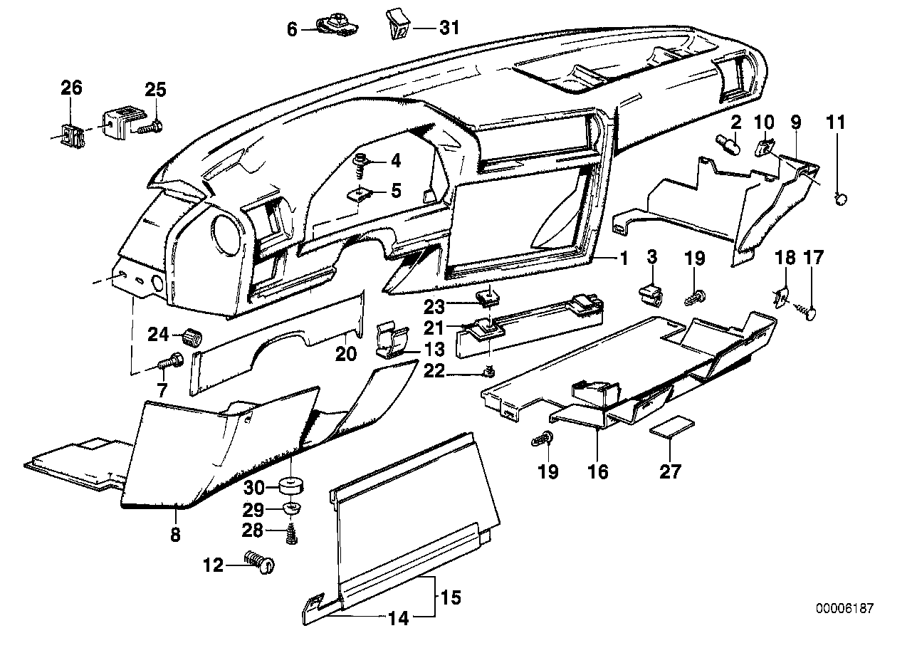 Genuine BMW 51451852827 E23 E30 E28 Clamp (Inc. 730) | ML Performance UK Car Parts