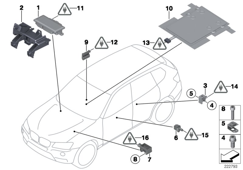 Genuine BMW 65779226797 F25 F26 Sensor, Driver's Seat (Inc. X3 & X4 28iX) | ML Performance UK Car Parts