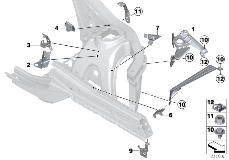 Genuine BMW 41117267091 F25 F26 Bracket Brake Pipe Left (Inc. X3 20dX, X3 18d & X4 20dX) | ML Performance UK Car Parts