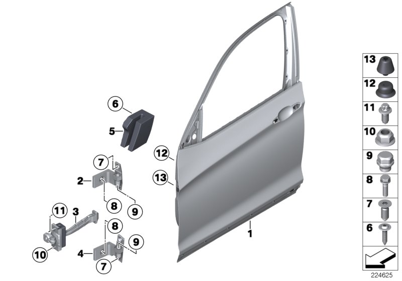 Genuine BMW 51217205572 F25 F26 Front Door Brake (Inc. X3 18i, X3 30dX & X4 30dX) | ML Performance UK Car Parts