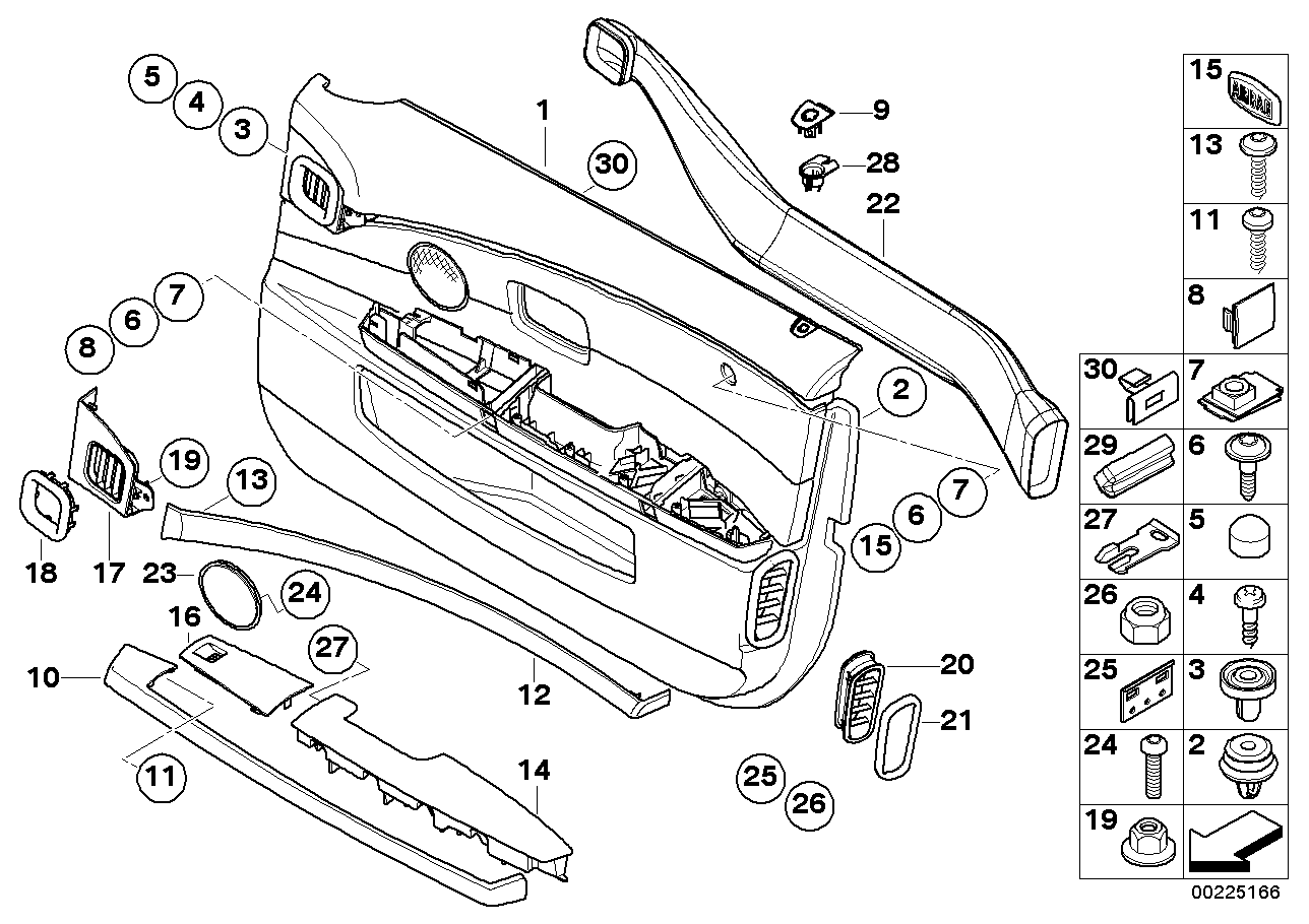 Genuine BMW 51417071663 E65 E67 E66 Wooden Strip, Door Front Left NUßB./INTARSIEN (Inc. 750Li, 760LiS & 750i) | ML Performance UK Car Parts