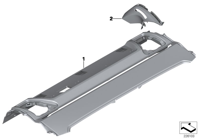 Genuine BMW 51467975755 F02 F04 Trim Cover, Belt Slot, Alcantara, Left SEIDENGRAU (Inc. 750LiX 4.0, 730Ld & 740Li) | ML Performance UK Car Parts