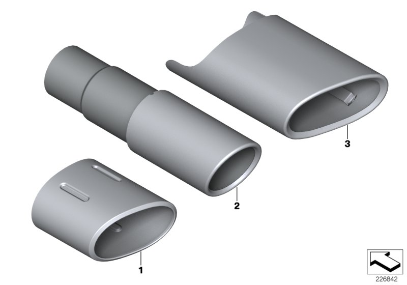 Genuine BMW 82120422719 E92 E93 Tailpipe Tip, Chrome (Inc. 323i, 325xi & 325i) | ML Performance UK Car Parts