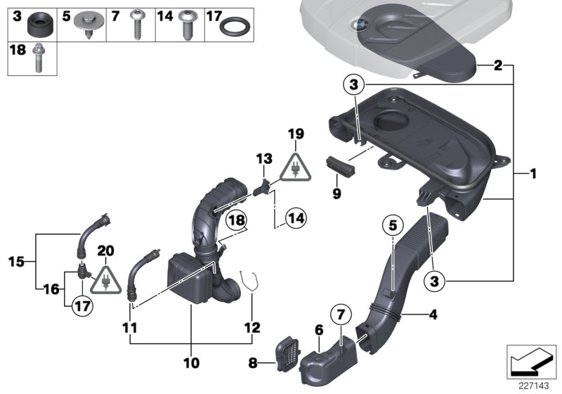 Genuine BMW 13717577471 F10 F13 F06 Air Channel 5-Aug (Inc. 640dX, 520d ed & 740LiX) | ML Performance UK Car Parts