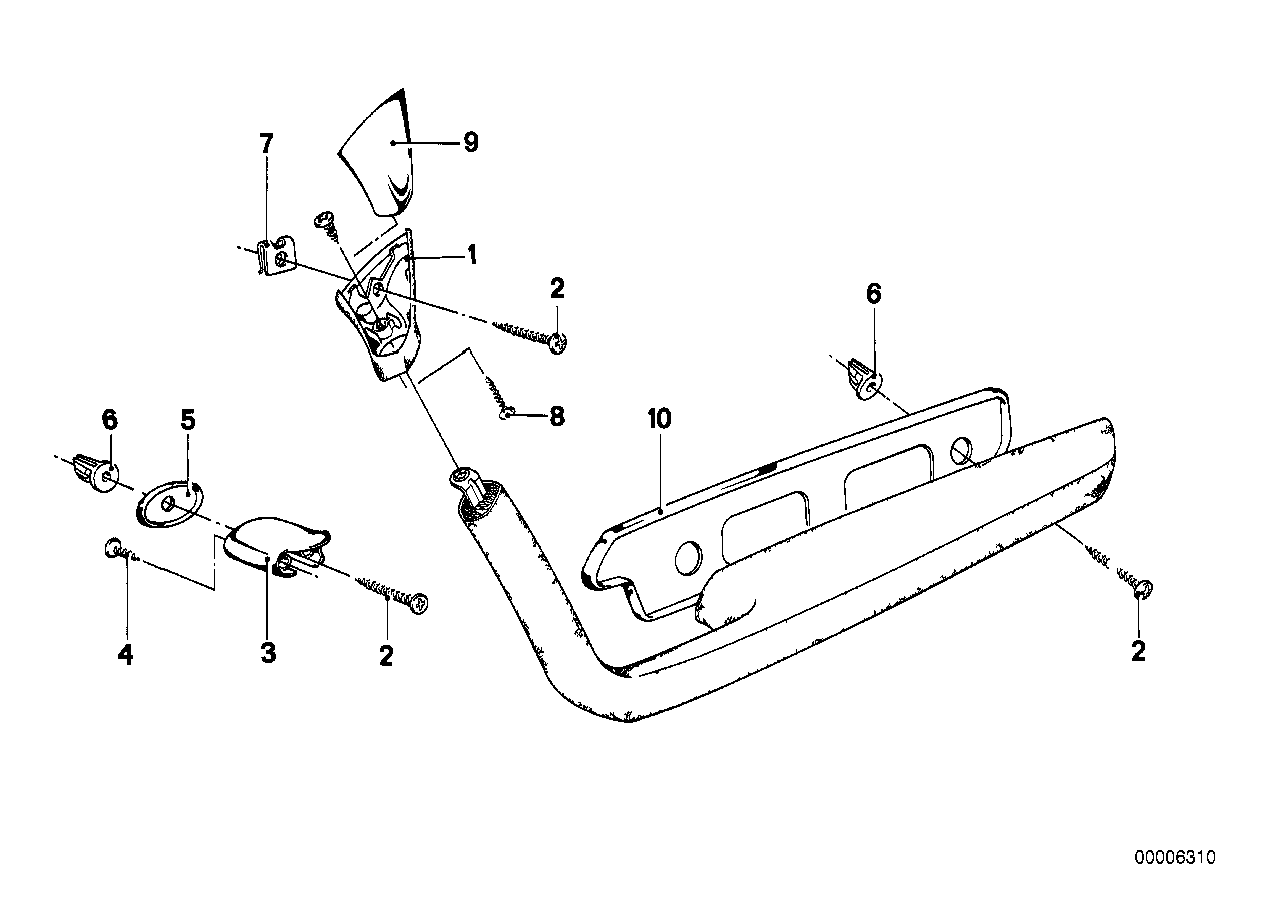 Genuine BMW 51411859146 E24 Armrest Upper Part Front Right NYLONBRAUN (Inc. 633CSi, 630CSi & 635CSi) | ML Performance UK Car Parts