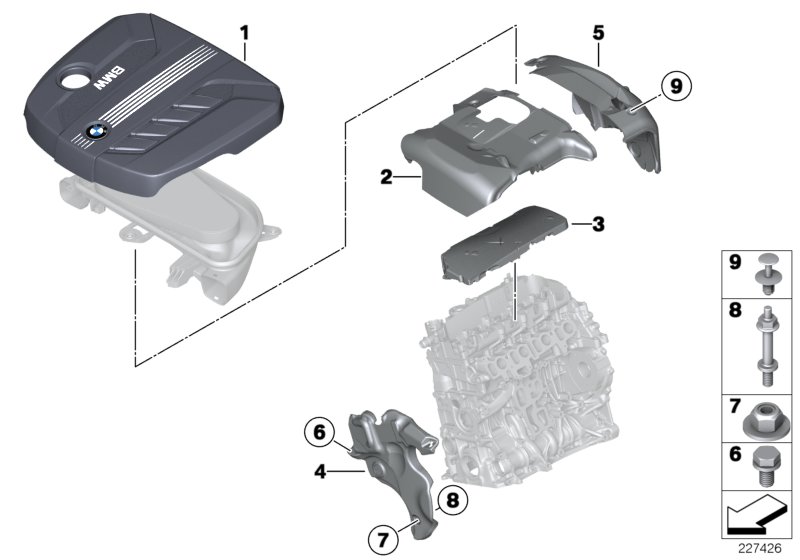 Genuine BMW 11148515770 F11 F10 F25 Acoustic Cover Front (Inc. X5 25dX, 520d ed & 525d) | ML Performance UK Car Parts