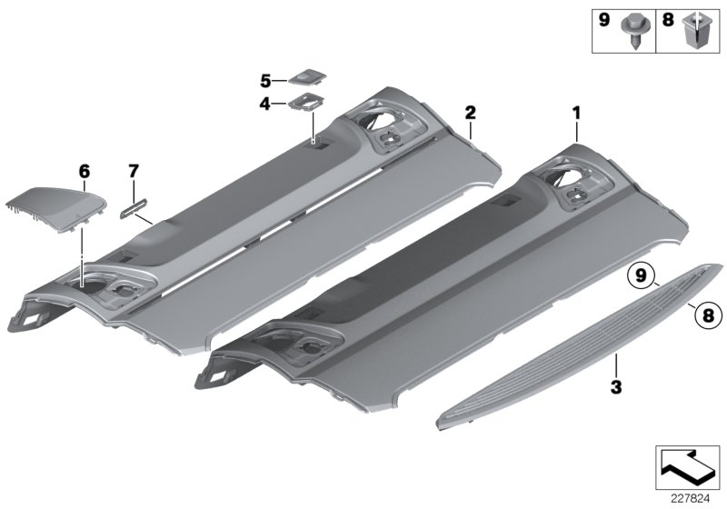 Genuine BMW 51469197285 F10 Parcel Shelf, Rear EVERESTGRAU (Inc. 535d, 550i & 535iX) | ML Performance UK Car Parts