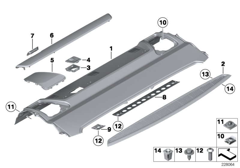 Genuine BMW 51469170397 F02 F01 Rear Window Shelf OYSTER (Inc. 730d, 750LiX 4.0 & 740LdX) | ML Performance UK Car Parts