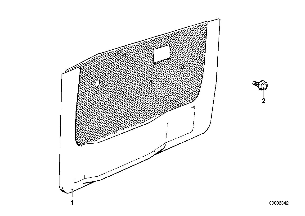 Genuine BMW 51411921078 E28 Door Trim Panel, Fabric, Front Right PACIFIC (Inc. 528i, 520i & 528e) | ML Performance UK Car Parts