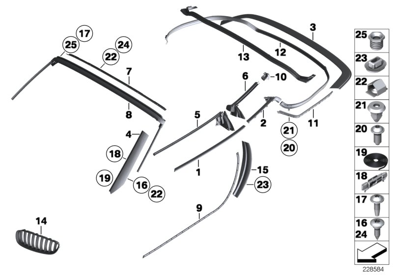 Genuine BMW 51377046126 E89 Outer Weatherstrip, Right (Inc. Z4) | ML Performance UK Car Parts