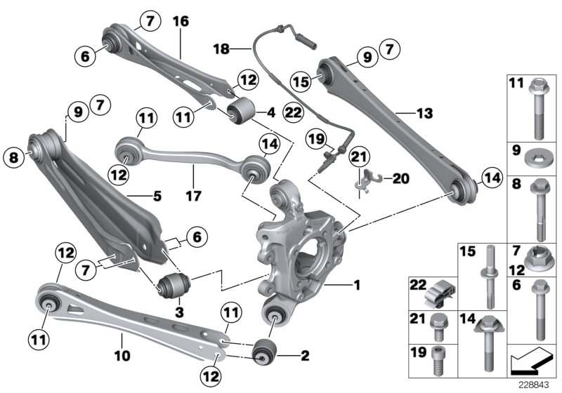 Genuine BMW 33326786981 F25 F26 Wishbone, Rear (Inc. X3) | ML Performance UK Car Parts