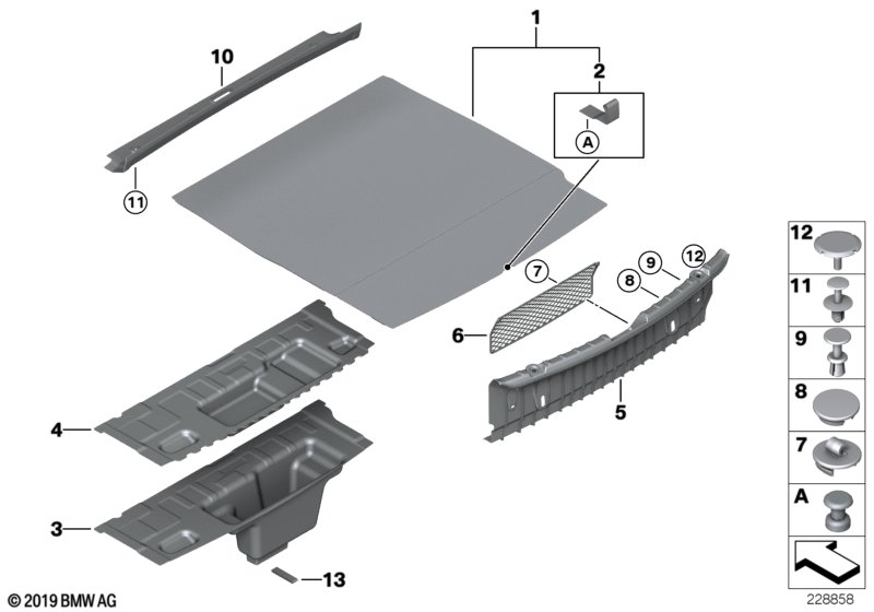 Genuine BMW 51477224800 Floor Carpet, Luggage Compartment (Inc. 650iX 4.4, 640dX & 640i) | ML Performance UK Car Parts