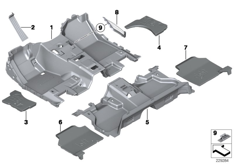 Genuine BMW 51477290530 F25 F26 Foot Rest SCHWARZ (Inc. X4 20iX & X3) | ML Performance UK Car Parts