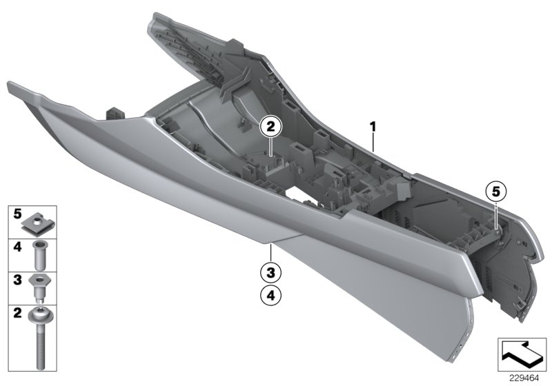 Genuine BMW 51169218187 F25 F26 Mount, Center Console SAVANNABEIGE (Inc. X3) | ML Performance UK Car Parts