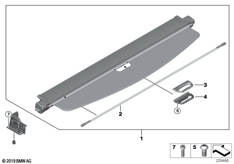 Genuine BMW 51477230197 F25 Support For Blind, Left Side SCHWARZ (Inc. X3) | ML Performance UK Car Parts