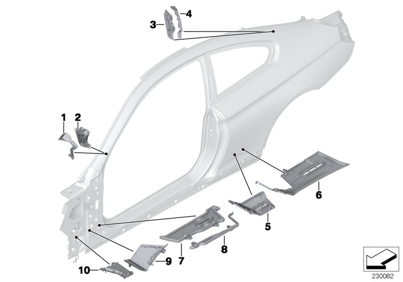 Genuine BMW 41217230303 F13 Molded Part F Column B, Exterior Left (Inc. 640i, 640d & 640dX) | ML Performance UK Car Parts