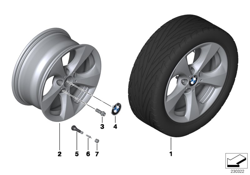 Genuine BMW 36116794272 F25 F26 Alloy Rim Right 8JX17 ET:43 (Inc. X4 20dX, X3 20dX & X3 28iX) | ML Performance UK Car Parts