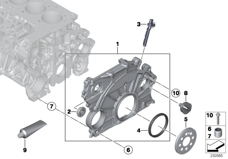 Genuine BMW 11148576799 Timing Case Cover (Inc. Cooper D 2.0, Cooper SD & One D) | ML Performance UK Car Parts