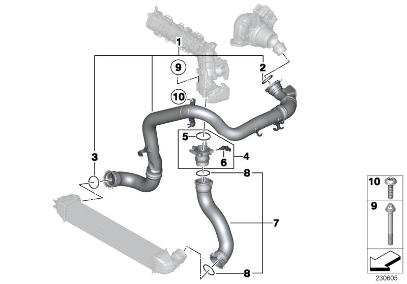 Genuine BMW 11618506718 R56 Charge Air Line (Inc. Cooper D 1.6, Cooper SD & One D) | ML Performance UK Car Parts