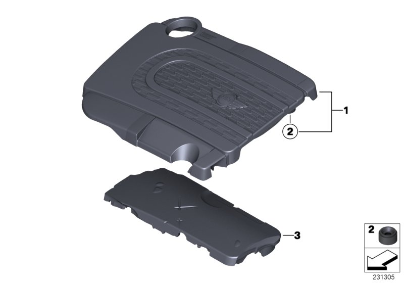 Genuine BMW 11147811920 Cover, Acoustic (Inc. Cooper D ALL4 2.0, Cooper D ALL4 1.6 & One D) | ML Performance UK Car Parts