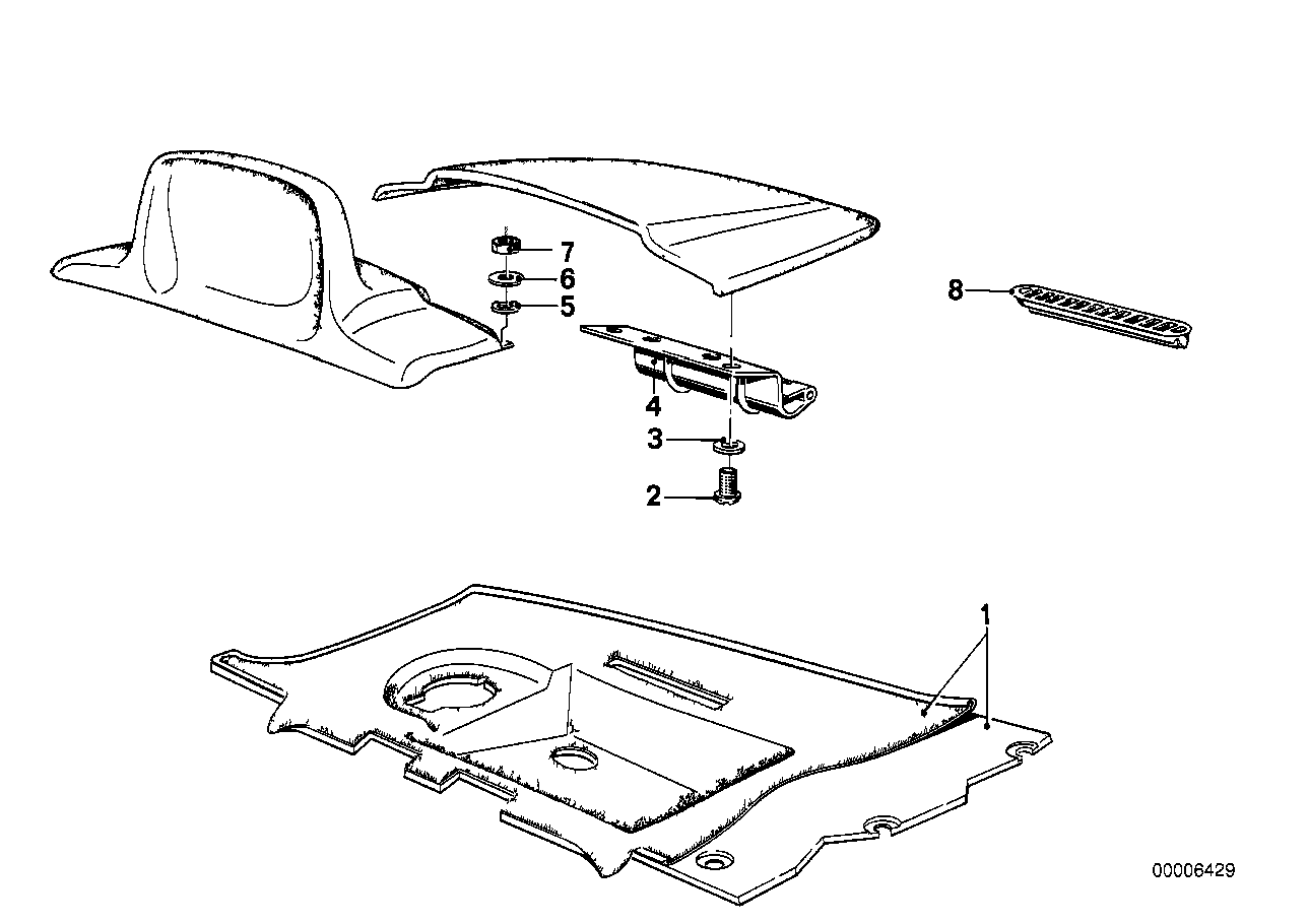 Genuine BMW 51461843545 E24 Hinge (Inc. 633CSi, M635CSi & 628CSi) | ML Performance UK Car Parts