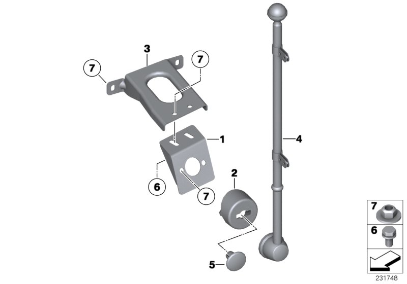 Genuine BMW 72607206102 F01 F03 Holder, Banner, Right (Inc. Hybrid 7, 750LiS & 760Li) | ML Performance UK Car Parts