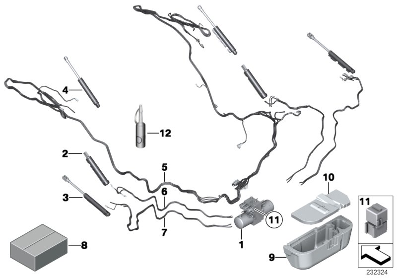 Genuine BMW 54377223336 E89 Hydraulic Cyl. Main Kinematics, Right (Inc. Z4) | ML Performance UK Car Parts