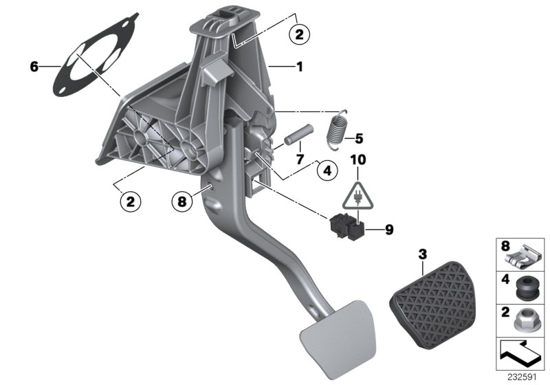 Genuine BMW 35006850499 F25 F26 Complete Pedal Assembly (Inc. X4 30dX & X3) | ML Performance UK Car Parts