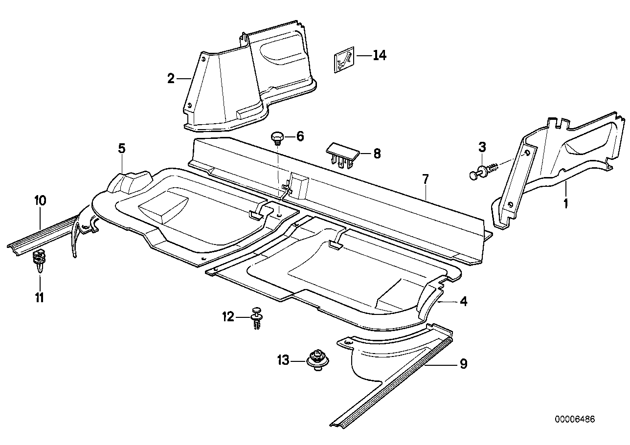 Genuine BMW 51478137809 E34 Trim Panel Lower Left ANTHRAZIT (Inc. 525td) | ML Performance UK Car Parts