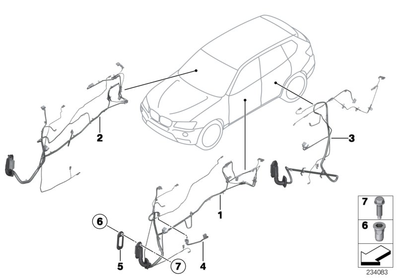 Genuine BMW 61129315113 F25 F26 Driver's Side Door Cable Harness (Inc. X4) | ML Performance UK Car Parts