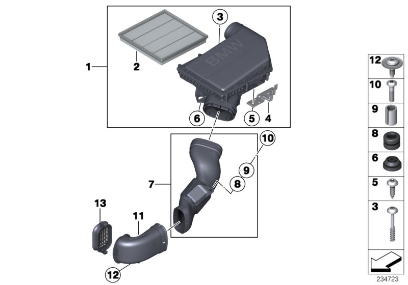 Genuine BMW 13717601874 F25 F26 Intake Duct (Inc. X4 M40iX, X4 35iX & X3 35iX) | ML Performance UK Car Parts