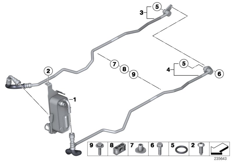 Genuine BMW 17224595282 F25 Transmission Oil Cooler Line, Flow (Inc. X3) | ML Performance UK Car Parts