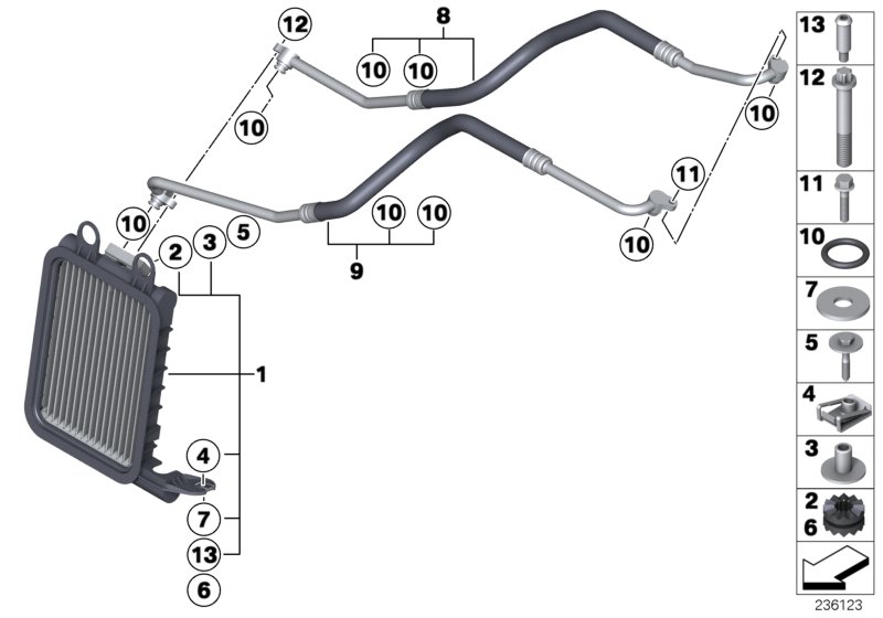 Genuine BMW 17217601536 F25 F26 Engine Oil Cooler (Inc. X4 M40iX, X4 35iX & X3 35iX) | ML Performance UK Car Parts