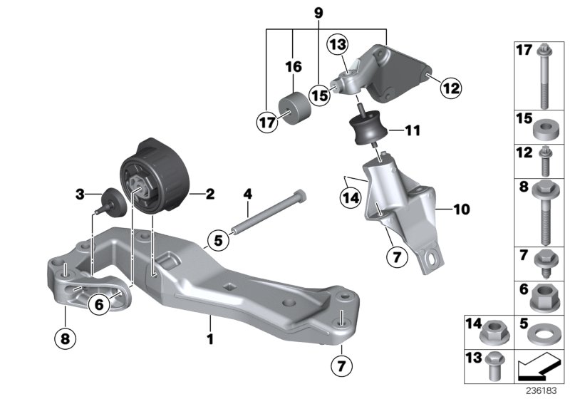 Genuine BMW 22326777615 Transmission Cross Member (Inc. 640iX, 640dX & 740LdX) | ML Performance UK Car Parts