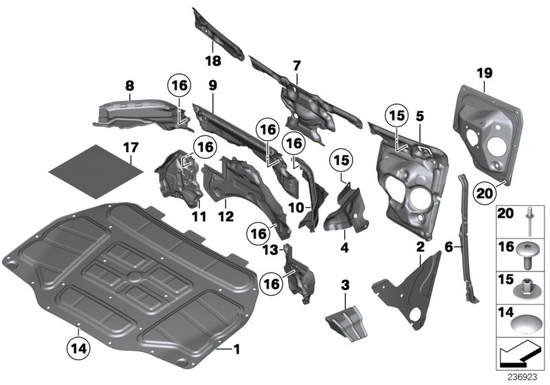 Genuine BMW 51717211897 Noise Insulation, Firewall, Lower Left (Inc. 650iX, 760i & 730d) | ML Performance UK Car Parts