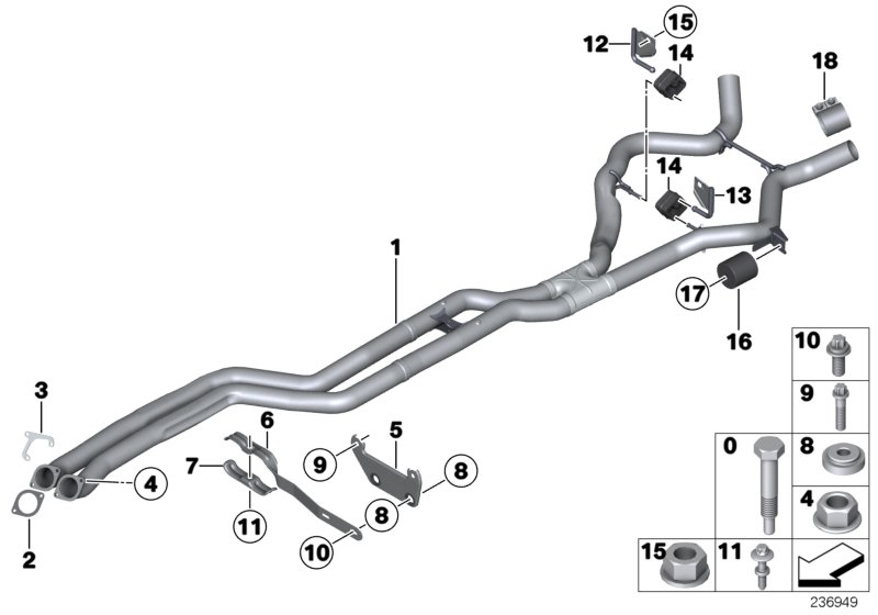 Genuine BMW 18307615959 E90 E91 E93 Downpipes With X-Section (Inc. 335i) | ML Performance UK Car Parts