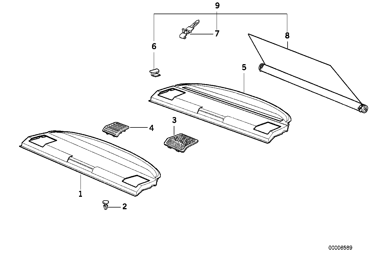 Genuine BMW 51468183436 E36 Rear Window Shelf ANTHRAZIT 93 (Inc. 325td, 316i & 318is) | ML Performance UK Car Parts