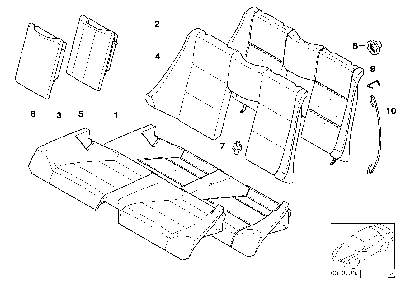 Genuine BMW 52208255023 E46 Filling Insert For Armrest Non Covered (Inc. 330Cd, 320Ci & 320Cd) | ML Performance UK Car Parts