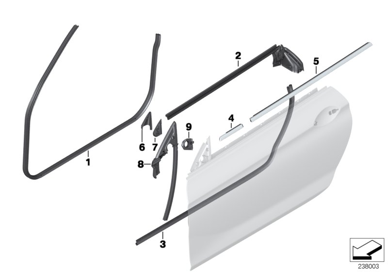 Genuine BMW 51337221179 F12 F13 Seal, Door Seam, Entry, Left (Inc. M6, 640i & 650iX 4.0) | ML Performance UK Car Parts