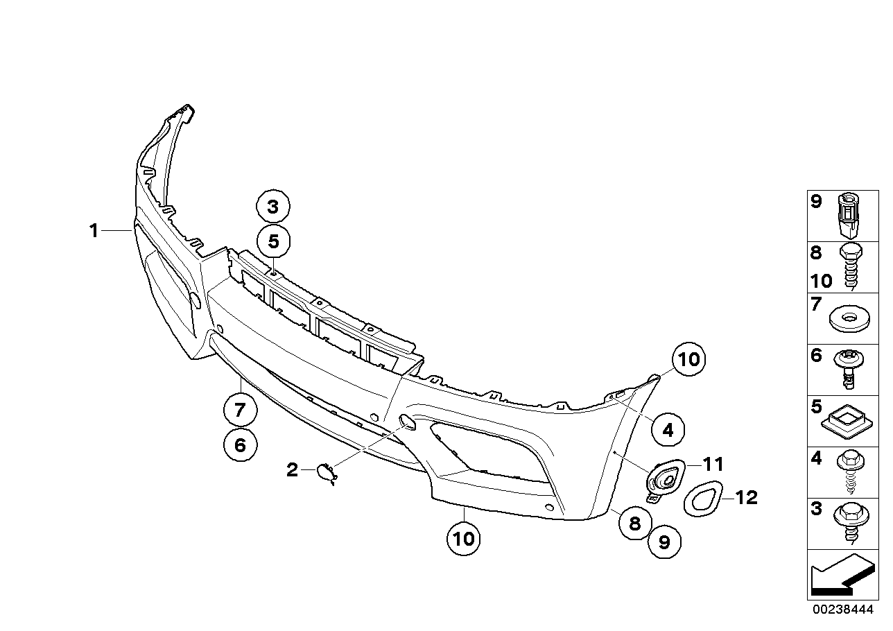 Genuine BMW 51117245403 E70 E72 E71 Set Of Brackets, Primed SIDE VIEW (Inc. X6 40iX) | ML Performance UK Car Parts