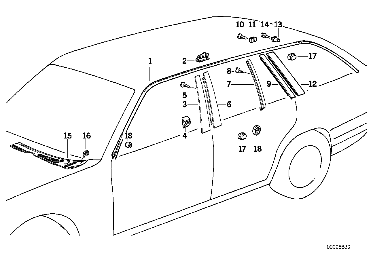 Genuine BMW 51348181372 E34 Covering Rear Right (Inc. 525i, 518g & M5 3.6) | ML Performance UK Car Parts